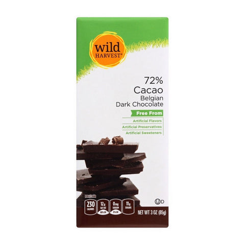 Cacao Belgian Dark Chocolate 3 Oz (Case Of 12) by Wild Harvest