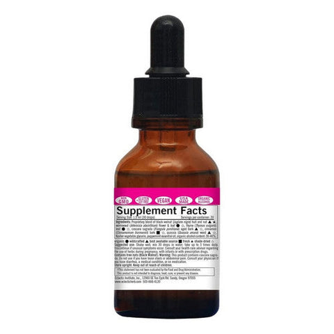 Eclectic Herb, Black Walnut Wormwood, 2 Oz with Alcohol Eclectic Herb