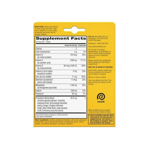 Airborne, Vitamin C Zesty Orange Effervescent Tablets, 20 Coiunt Airborne