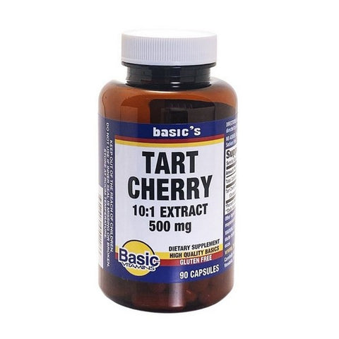 Basic Vitamins, Tart Cherry 10:1 Extract, 500 Mg, 90 Caps