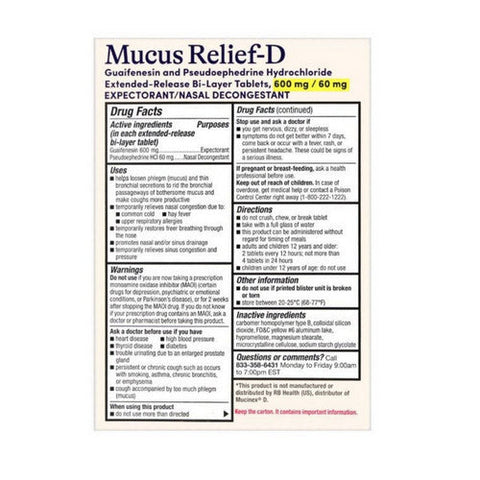 Foster And Thrive, Mucus Relief-D, 36 Count Foster And Thrive