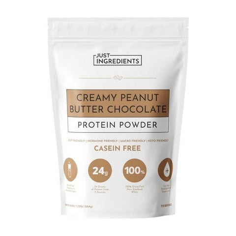 Just Ingredients, Creamy Peanut Butter Chocolate Protein Powder, 19.54 Oz Just Ingredients