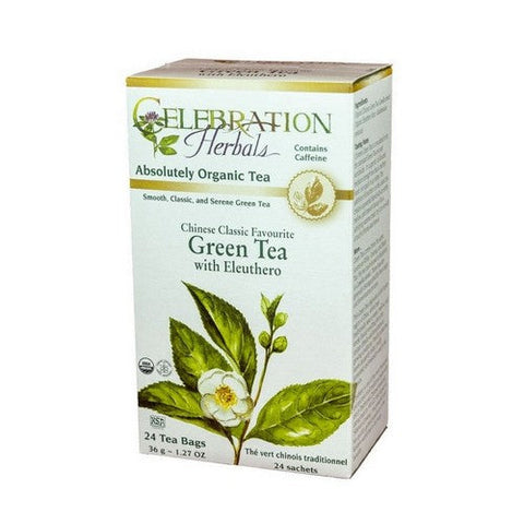 Celebration Herbals, Organic Green Chinese With Eleuthero Tea, 24 Bags Celebration Herbals