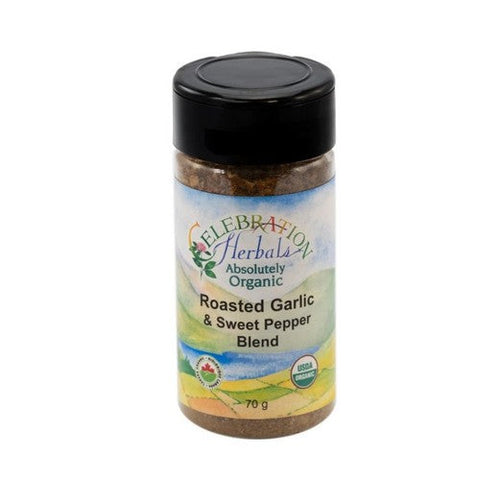 Celebration Herbals, Organic Roasted Garlic And Sweet Pepper Blend, 2.47 Oz Celebration Herbals