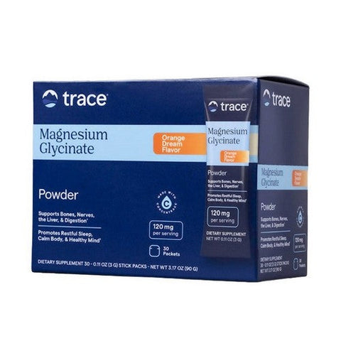 Trace Minerals, Magnesium Glycinate Stick Pak Orange Dream, 120 Mg, 30 Count Trace Minerals