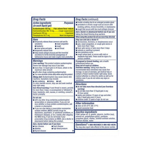 Mucinex, Fast-Max Cold Flu And Sore Throat Liquid Gel, 16 Caps Mucinex