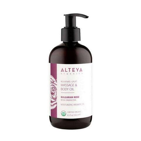 Rejuvenating Massage And Body Oil Bulgarian Rose 8.5 Oz by Alteya Organics