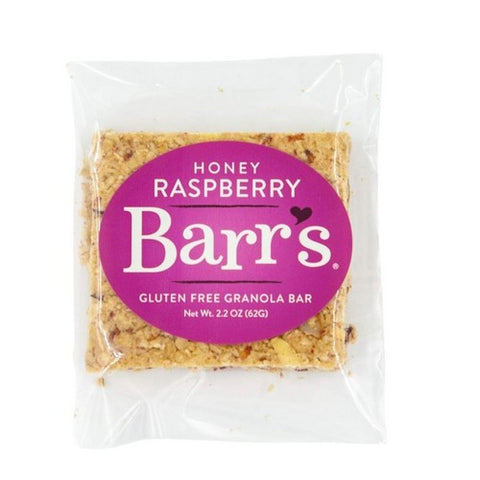 Honey Raspberry Granola Bar Box Of 12 by Mrs. Barrs Natural Foods