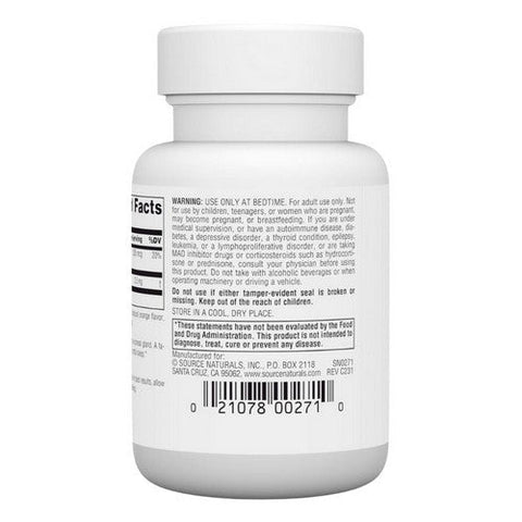 Source Naturals, Sleep Science Melatonin Orange, 2.5 mg, Sublingual Orange 60 Tabs Source Naturals