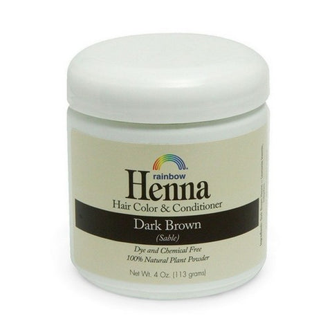 Rainbow Research, Henna Hair Color And Conditioner Dark Brown Sable, 4 Oz Rainbow Research