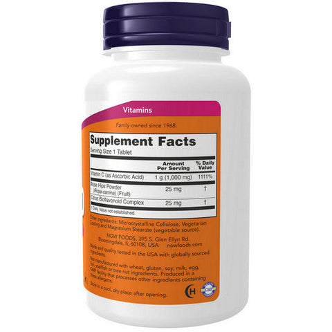Now Foods, Vitamin C-1000, With rose hips, 100 Tabs Now Foods
