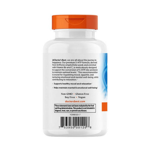 Doctors Best, 5-HTP Enhanced With Vitamins B6 And C, 120 Veggie Caps Doctors Best