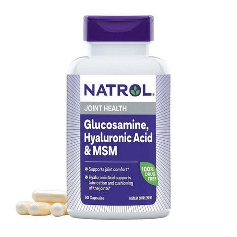 Natrol, Glucosamine Hyaluronic Acid And MSM, 90 Caps Natrol