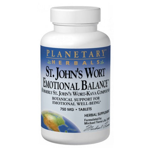 Planetary Herbals, St. John's Wort Emotional Balance, 60 Tabs Planetary Herbals