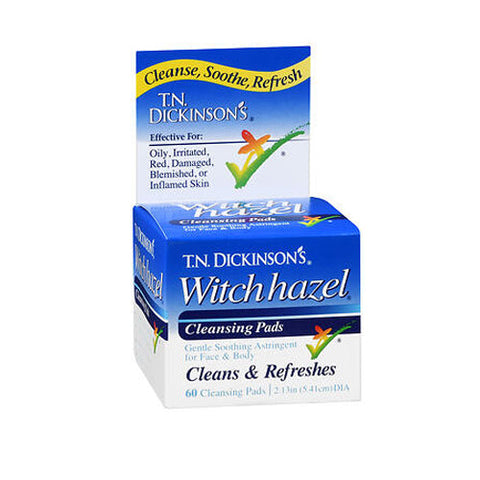 T.N. Dickinson's, Witch Hazel Cleansing Pads Fragrance Free, 60 Count T.N. Dickinson's