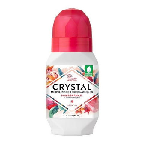 Crystal, Mineral Deodorant Roll-On Pomegranate, 2.25 Oz Crystal