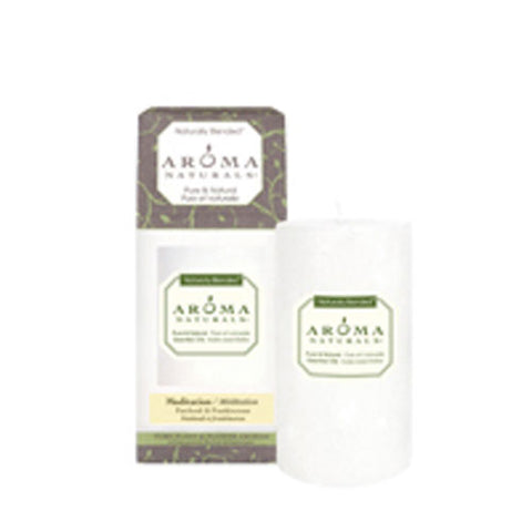 Aroma Naturals, Candle Meditation, Naturally Blended Pillar 2.5 x 4 ct Aroma Naturals