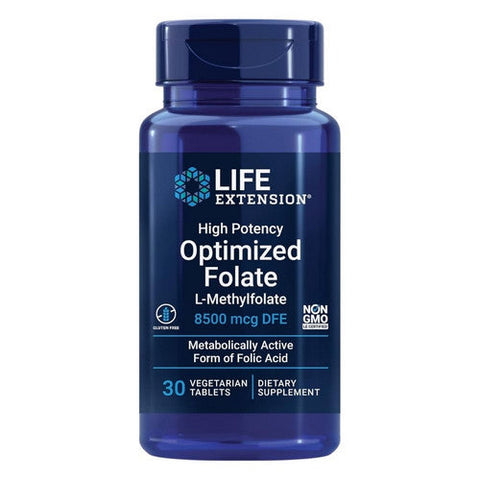 Life Extension, High Potency Optimized Folate L-Methylfolate, 8500 Mcg DFE, 30 Veg Caps Life Extension