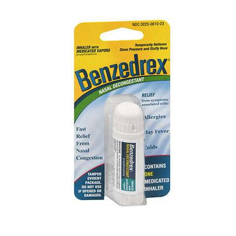 Benzedrex, Propylhexedrine Nasal Decongestant Medicated Inhaler, 1 Each Benzedrex
