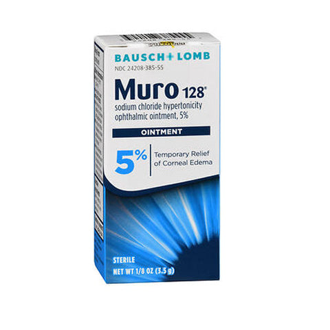 Bausch + Lomb, Muro 128 Sodium Chloride 5% Hypertonicity Ophthalmic Ointment, 3.5 Grams Bausch + Lomb