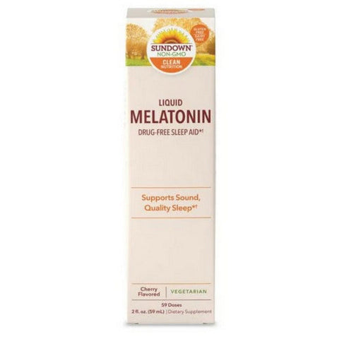 Sundown Naturals, Sundown Naturals Sublingual Melatonin Liquid, Cherry 2 oz Sundown Naturals