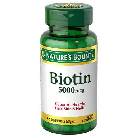 Nature's Bounty, Biotin, 5000 Mcg, 72 Softgels Nature's Bounty