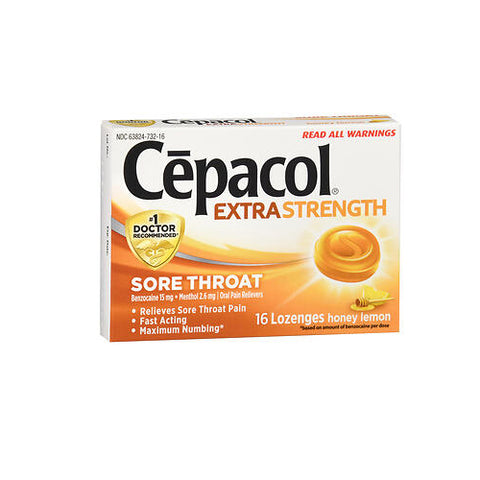 Cepacol, Extra Strength Sore Throat Lozenges Honey Lemon, 16 Count Cepacol